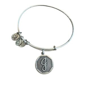 Alex and Ani Silver “J” Initial Charm Bracelet